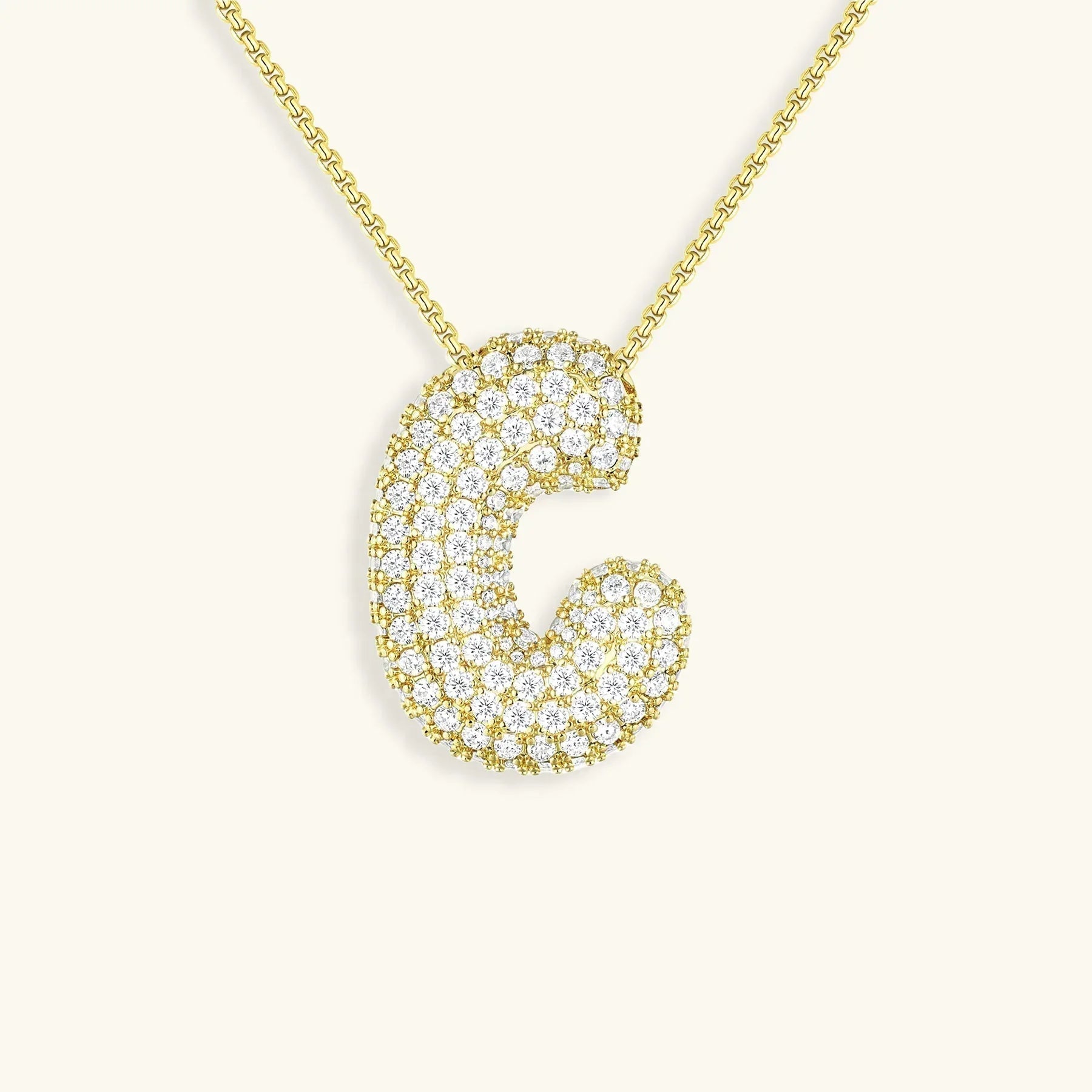Bubble Initial Necklace