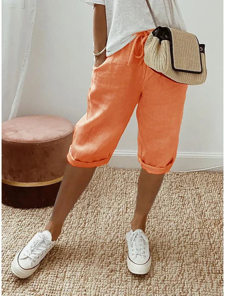 Aleah™ Elegant Linen-Cotton Trousers